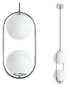 Závěsné svítidlo Florence, 2x bílé skleněné stínítko, ch, U