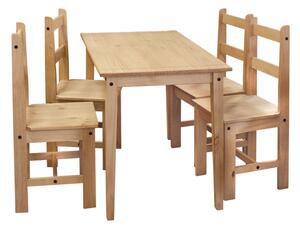 Sob nabytek | Masivní jídelní stůl 100x80 + 4 židle CORONA 11661