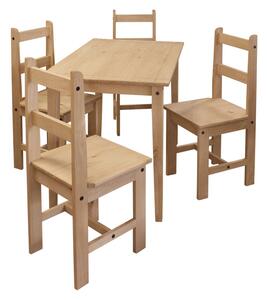 Masivní jídelní stůl 100x80 + 4 židle CORONA