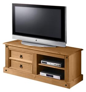Masivní TV stolek 2 z borovice medový CORONA
