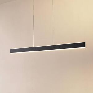 Lucande Smart LED závěsné světlo Mylosh, černé, Tuya, stmívatelný, Černá, Obývací pokoj / jídelna, Hliník, Moderní