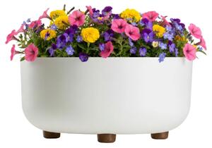 PLASTOVÝ KVĚTINÁČ TERRA 30X14,5 CM KRÉMOVÁ