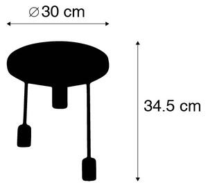 Chytré stropní svítidlo černé vč. 3 Wi-Fi G95 - Facil