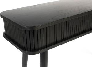 Černý dubový toaletní stolek ZUIVER BARBIER 120 x 35 cm