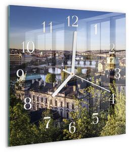 Skleněné hodiny Praha zskb-30x30-00086213