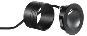FAN INC-ONYX-R1 NERO Zápustné venkovní svítidlo LED Onyx, černé, hliník, 2 W, 420 lm, 4000 K, IP54, 8 x 8 x 4 cm - FANEUROPE