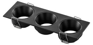 FAN INC-ELEVEN-Q3-NER Vestavné svítidlo Eleven (černé, trojité, hliník) IP20, 162 x 55 x 28 mm - FANEUROPE