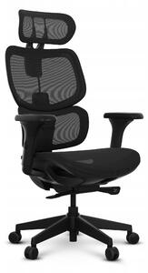 Kancelářské křeslo látkové Sense7 Nobu černé ergonomické otočné 3D