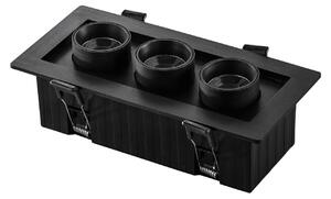 FAN INC-SIDER-3-NER Vestavné LED svítidlo Sider (černé) 16 W, 2130 lm, CCT 3000/4200/6500 K, 188 x 90 x 70 mm - FANEUROPE