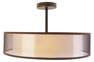 Moderní stropní lampa hnědá a bílá 50 cm 3-světlo - Drum Duo