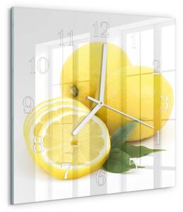 Skleněné hodiny Citrony zskb-30x30-00090188