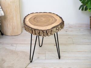 Konferenční Stůl, Ořech s kůrou 44-45 cm