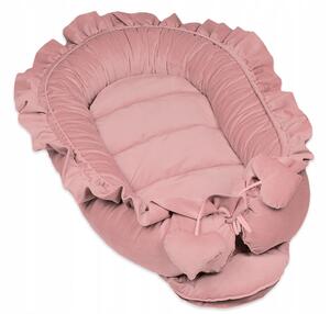 Vulpi Romantické hnízdo s volánkem Velvet Premium Barva: růžová