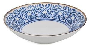 Bílá/modrá porcelánová polévková miska 1 l Azul – BonBistro
