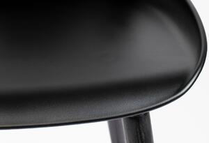 Černá plastová barová židle ZUIVER ALBERT KUIP ALL BLACK 76 cm