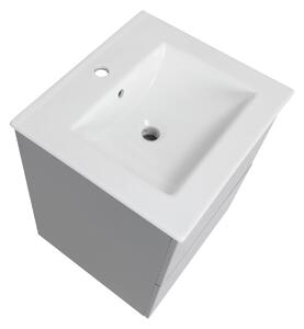 Koupelnová skříňka s keramickým umyvadlem Swing G 50, šedá