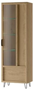 Szynaka Vitrína Limbo 11 65 cm z masivu s LED osvětlením dub Artisan