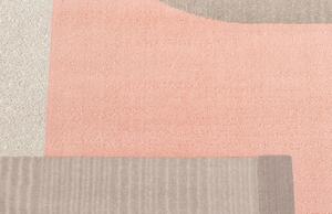 Růžovo šedý koberec ZUIVER HILTON 160 x 230 cm