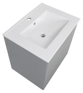 Koupelnová skříňka s keramickým umyvadlem Swing G 60, šedá
