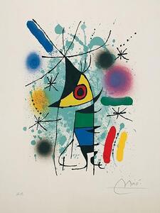 Umělecký tisk Zpívající ryba, Joan Miró