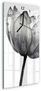 Skleněné hodiny vertikální Tulipán zsppc-30x60-00170758