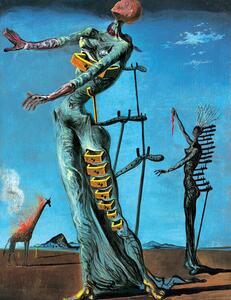 Umělecký tisk Salvador Dali - Girafe En Feu, Salvador Dalí, (24 x 30 cm)