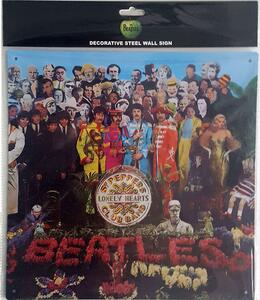 Plechová cedule The Beatles - Sgt Pepper, (30 x 30 cm)