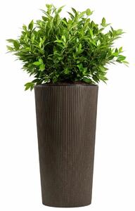 PLASTOVÝ KVĚTINÁČ URBANIKA ECO 57X29,5 CM TMAVĚHNĚDÁ BT