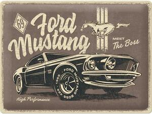 Plechová cedule Ford - Mustang - 1969 - The Boss, (40 x 30 cm)