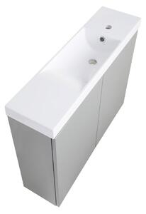 Koupelnová skříňka s keramickým umyvadlem Swing G 80/22, šedá
