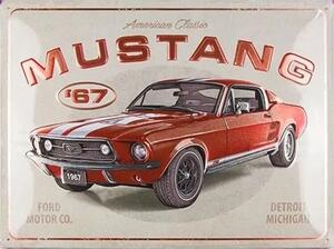 Plechová cedule Ford - Mustang - GT 1967, (40 x 30 cm)