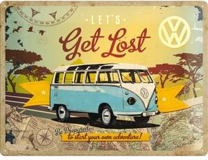 Plechová cedule Volkswagen VW - T1 - Let's Get Lost, (40 x 30 cm)