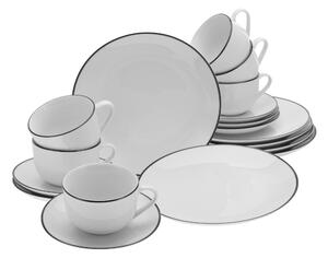 Creatable Jídelní servis Luna Black Line (18dílný kávový servis) (100392059002)