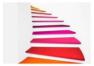 3D fototapeta Tapeta růžové schody Rozměry (š x v) a Typ: 150x105 cm - vliesové