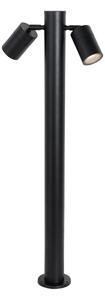 Stojací venkovní lampa černá 80 cm IP44 nastavitelná 2-světlo - Duo