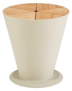 ICOO - stolek s úložným prostorem champagne/teak Exteriér | Zahradní stolky