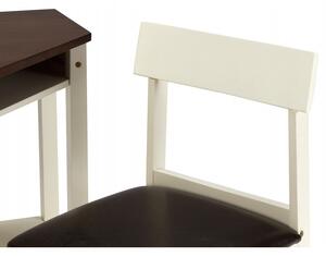 Rohový psací stůl+židle z gumovníku Ari 80x80