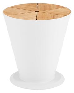 ICOO - stolek s úložným prostorem bílá/teak Exteriér | Zahradní stolky