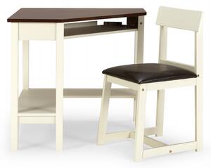 Rohový psací stůl+židle z gumovníku Ari F010015883