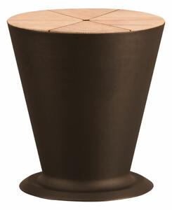 ICOO - stolek s úložným prostorem antracit/teak Exteriér | Zahradní stolky
