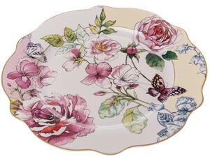 Porcelánový mělký talíř Roses, 27 cm