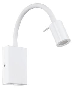 Eglo 96566 TAZZOLI - LED svítidlo na zeď na husím krku s vypínačem a USB výstupem na nabíjení (LED nástěnné svítidlo s husím krkem 3,5W, 380lm, 3000K, výstup USB 5V 2A)