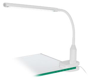 EGLO LED moderní stolní lampička s klipem LAROA, bílá 96434