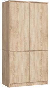 Ak furniture Šatní skříň CLP S90/4D dub sonoma