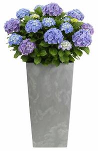 PLASTOVÝ KVĚTINÁČ PORTO 75X39,5X39,5 CM IMITACE BETONU ŠEDÁ
