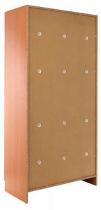 Dřevěná šatní skříňka Visio - 6 boxů, 90 x 45 x 185 cm, cylindrický zámek