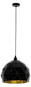 EGLO Moderní závěsné svítidlo na lanku ROCCAFORTE, černé 97845
