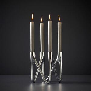 Morso, Svícen Roots Chrome (na 4 svíčky) | stříbrná