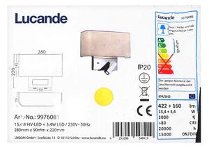 Lucande - LED Nástěnná lampa VIRVE 1XLED/13,4W/230V + 1xLED/3,4W/230V