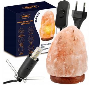 BERGE Solná lampa 1-2kg - Ionizátor / noční lampa